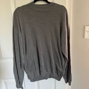 Pronto Uomo Gray Crewneck Sweater Classic Knit